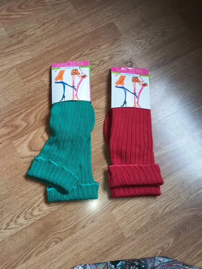 2 paires de Guêtre guêpières femme taille unique  neuf