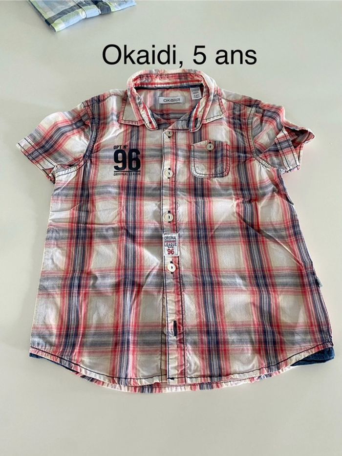 Chemise à carreaux manches courtes