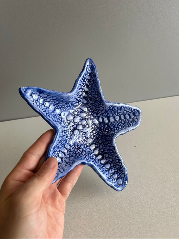 Coupelle étoile de mer céramique – 20 × 20 cm - photo numéro 2