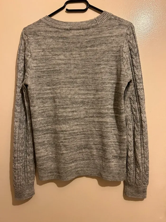 Pull gris chiné - photo numéro 2