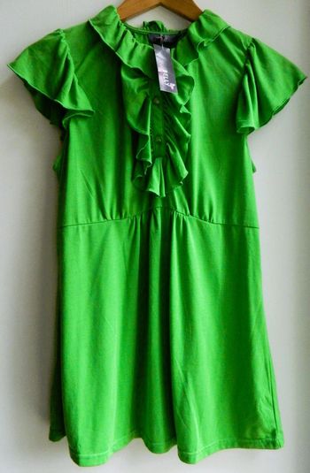 T shirt manches courtes à jabot T XL "Belly Mam"