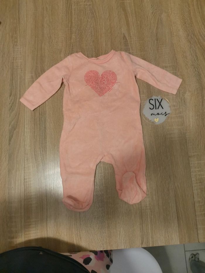 Pyjama velours rose corail