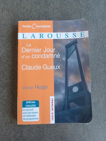 Livre Collège "Le dernierjourd'uncondamné"