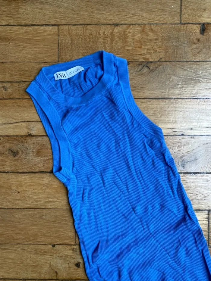 Débardeur Zara bleu