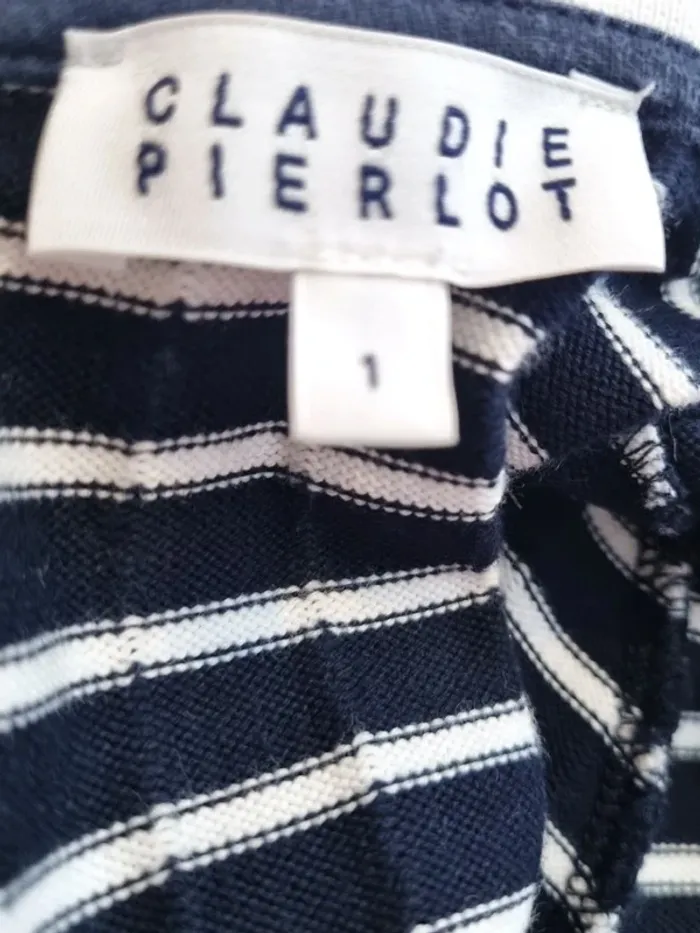 Robe droite courte manches courtes col claudie Claudie Pierlot modèle Tropezienne T1/36/S - photo numéro 5
