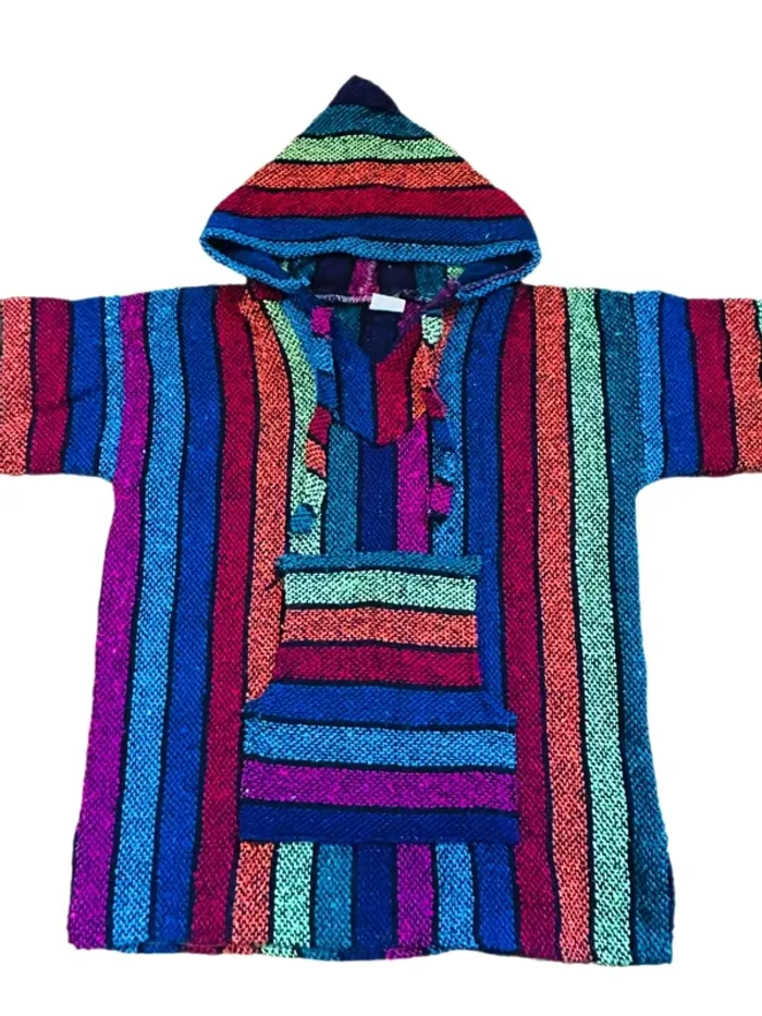 💙🌿 Baja Hoodie artisanal boho ethnique Made in Mexico ethnic festival hippie sweat 🌿💜 - photo numéro 11