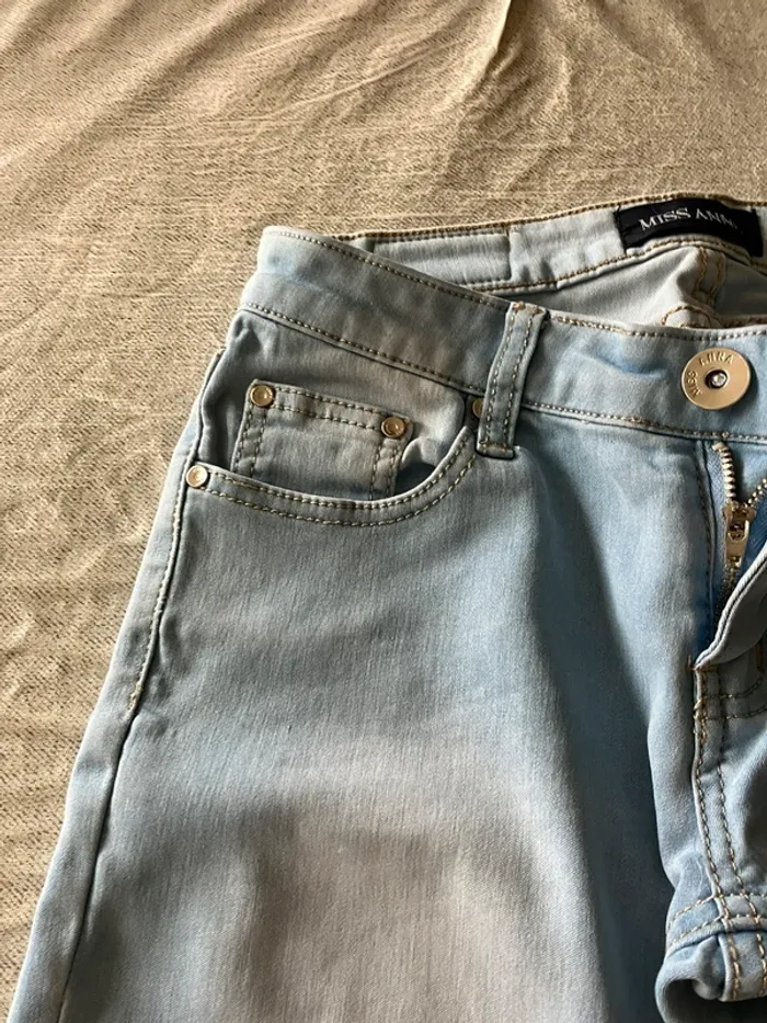Jean skinny bleu clair Miss Anna – Taille 36, taille basse - photo numéro 3