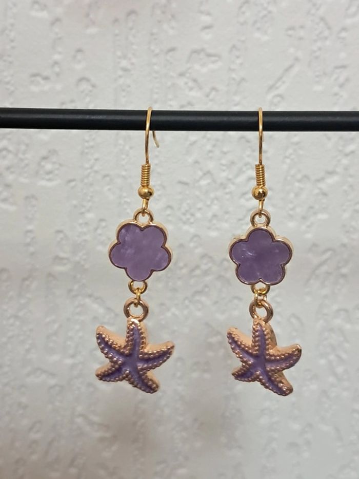 Boucle d'oreille étoile de mer