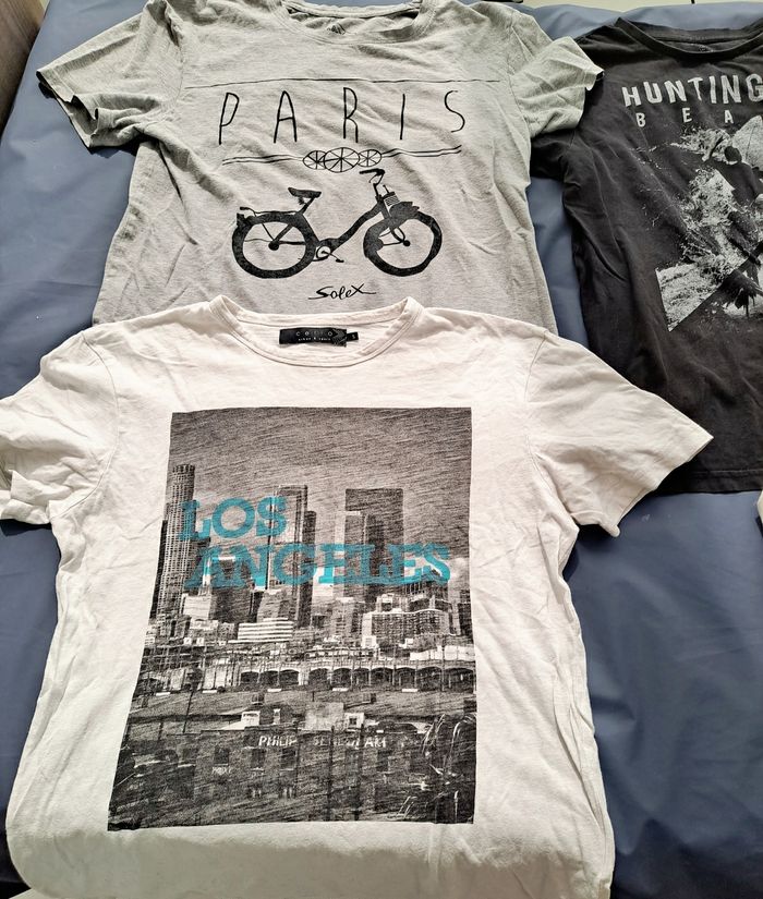 lot de 6 tshirts manches courtes taille 14ans XS S surf montagne oxbow solex city - photo numéro 2