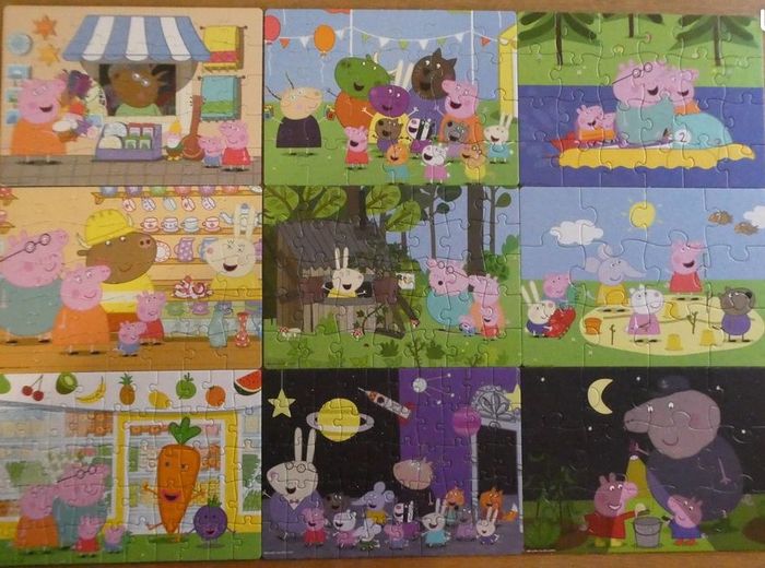 Valisette 9 puzzles Peppa Pig 3+