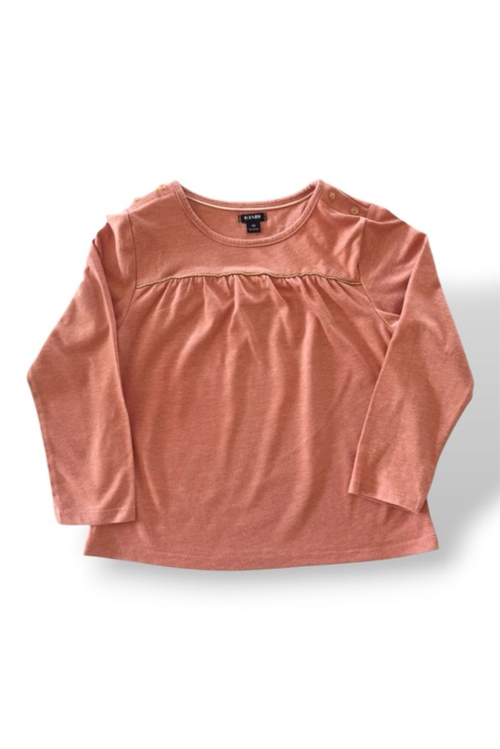 T-shirt, haut manches longues / fille / 4ans / 102cm / rose poudré/ Kiabi