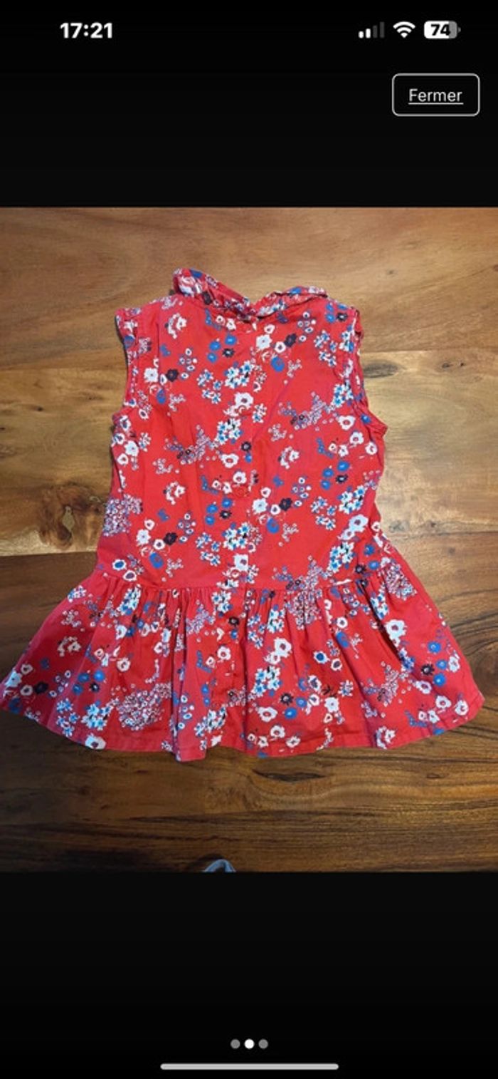 Robe rouge petit bateau 12 mois - photo numéro 2