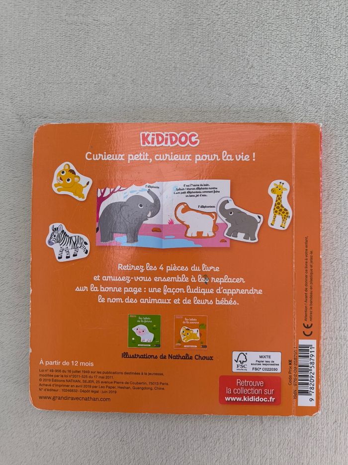 Livre Kididoc Les bébés de la savane Nathan - photo numéro 3
