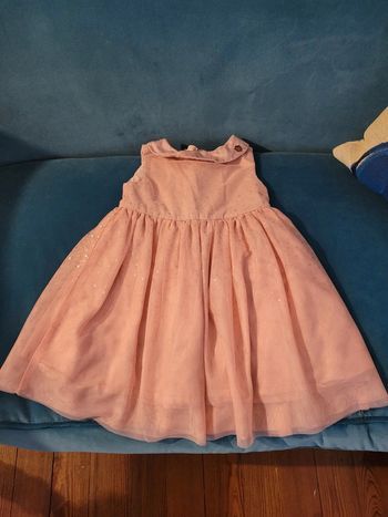 Robe rose et dorée Sergent Major fille 2 ans