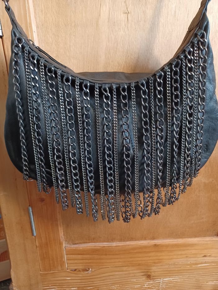 Sac cuir noir san marina