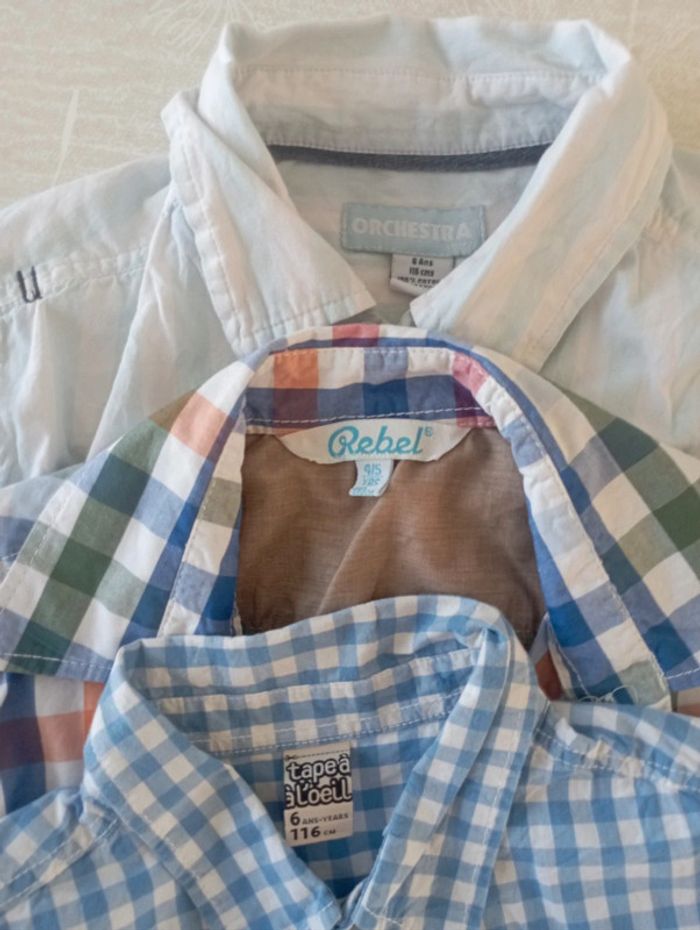 Lot 3 chemise manches courtes marques diverses 6 ans neuves 12€ - photo numéro 2