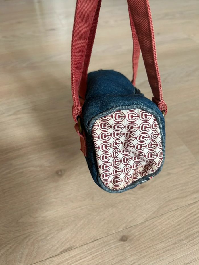 Petit sac Chipie Jeans vintage – denim & anses rouges – Y2K / années 2000 - photo numéro 4