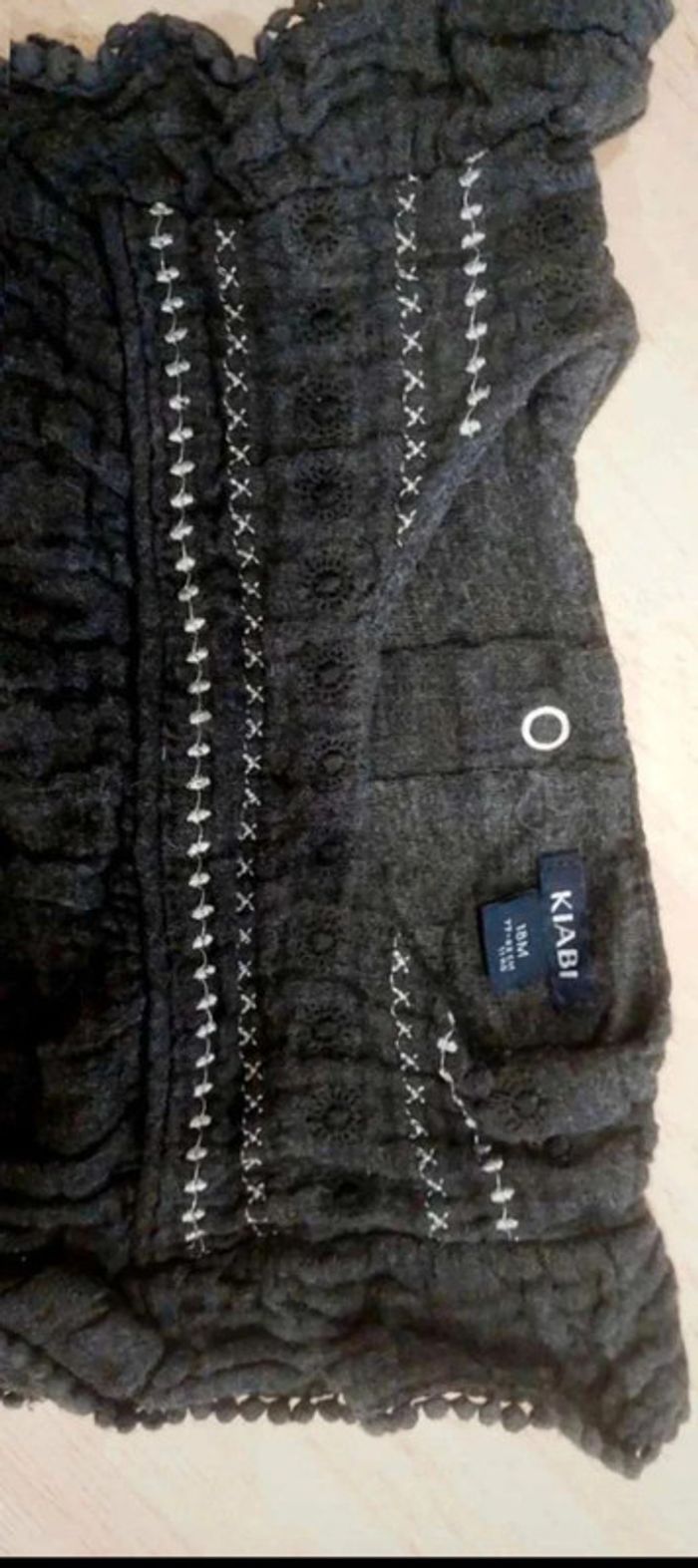 Combinaison  fille  effet  froissé gris  foncé  18 mois - photo numéro 3
