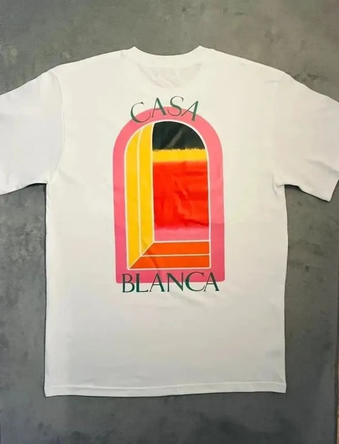 T-shirt Casablanca Crewneck – Blanc à Motif Arche – Taille M - photo numéro 5