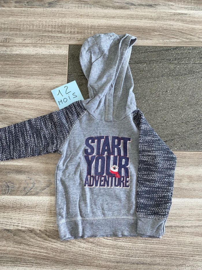 Sweat-shirt capuche 12 mois