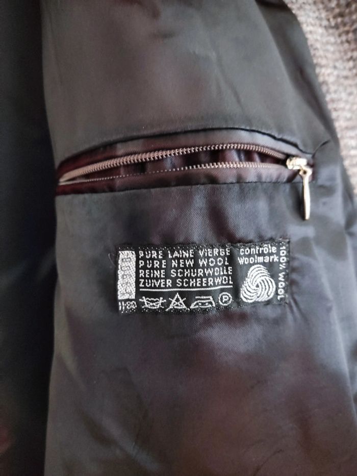 Manteau pardessus homme en laine taille L, mesures à vérifier - photo numéro 5
