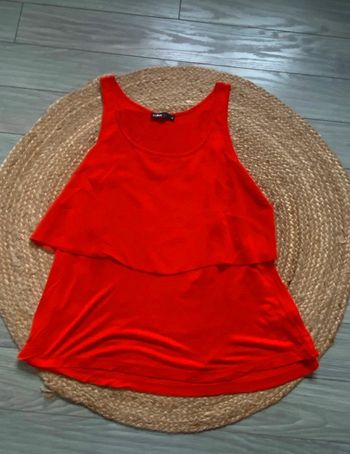 Débardeur top tunique orange Taille M