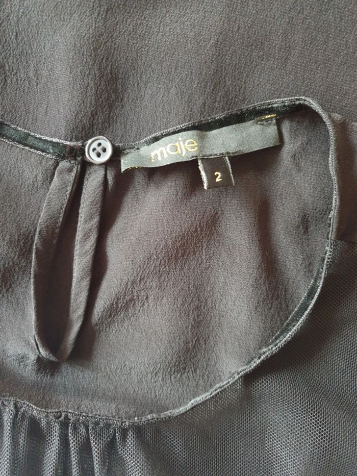 Haut Top Debardeur 100% Soie Maje Taille 2 - photo numéro 5