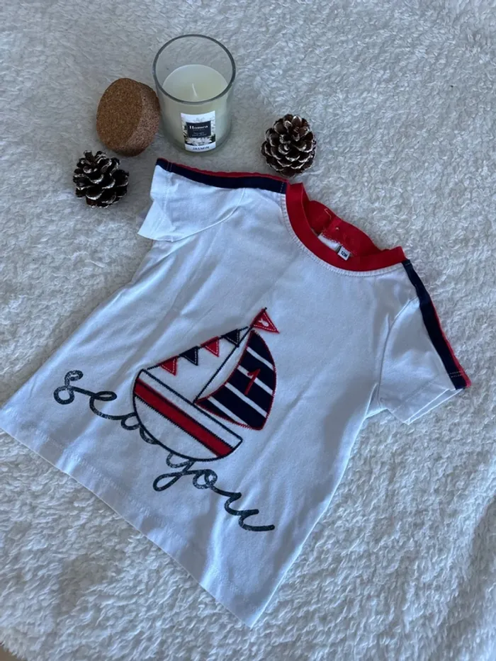 Lots de T-shirt manches courtes taille 12 mois - photo numéro 15