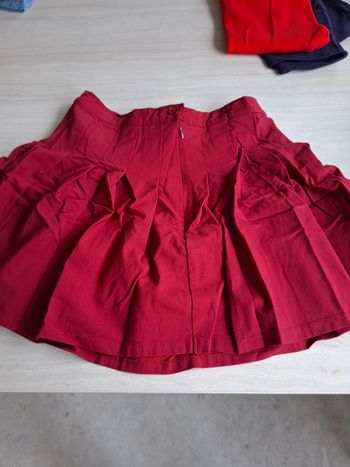 Jupe rouge bordeau