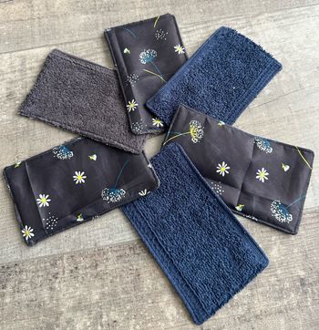 Lingettes lavable et réutilisable lot de 6