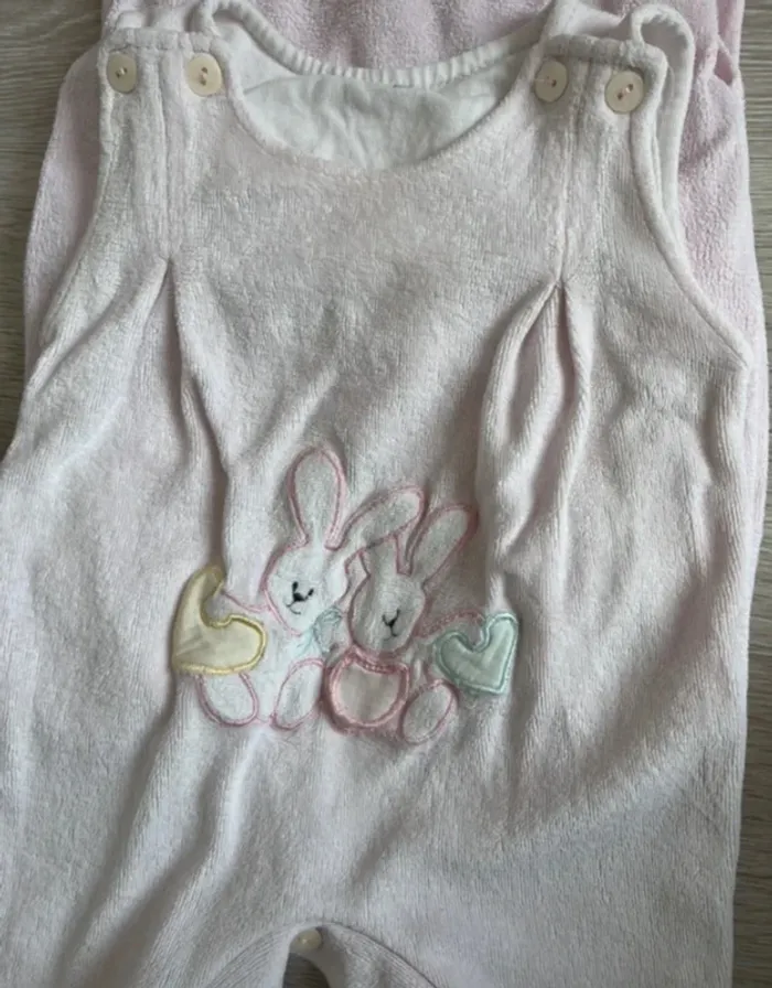 Lot pyjamas en velours 1-3 mois - photo numéro 3