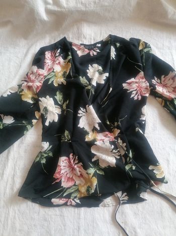 Blouse kimono fleurie topshop