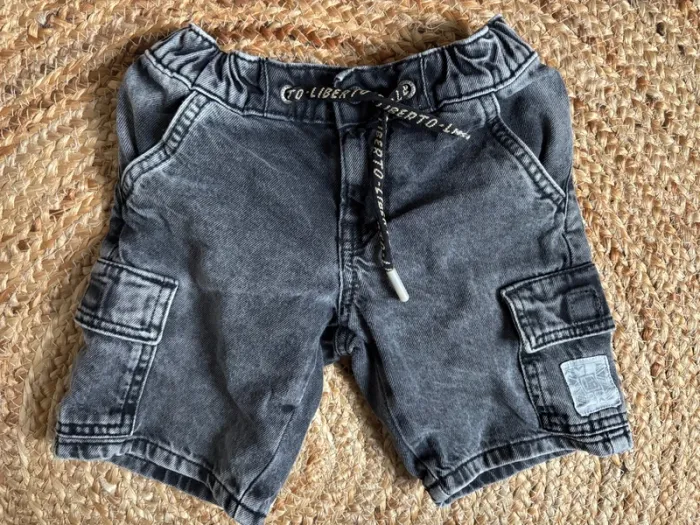 Short en jean liberto 5 ans tbe gris délavé