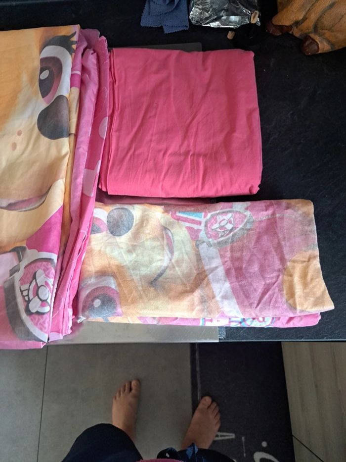 Parure housse de couette drap housse et taie d oreiller - photo numéro 2