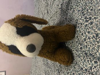 Grosse peluche chien vintage 