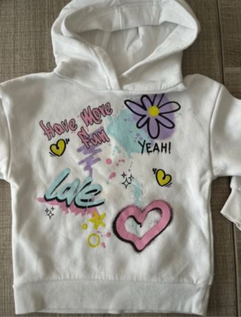 Pull à capuche fille 2-4 ans
