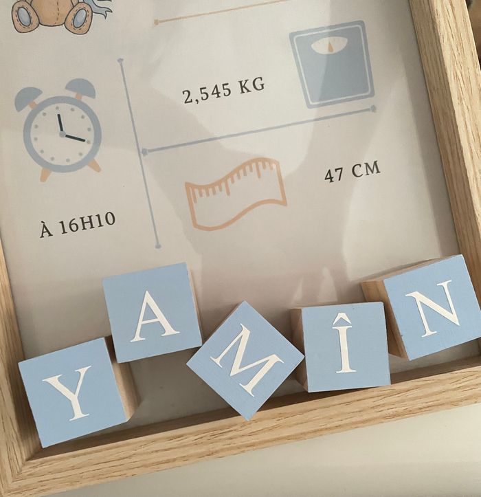 Cube en bois prénom - photo numéro 2