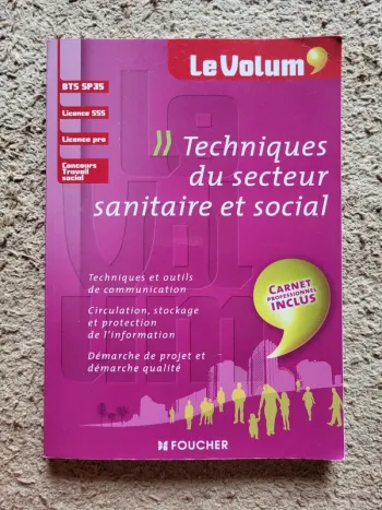 Livre "Techniques du secteur sanitaire et social" - Le Volum