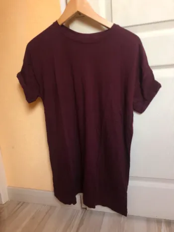 tee shirt bershka oversize bordeaux xs