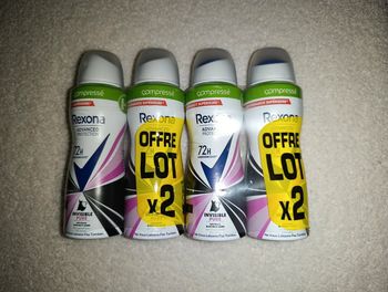 Lot de 4 déodorants Rexona