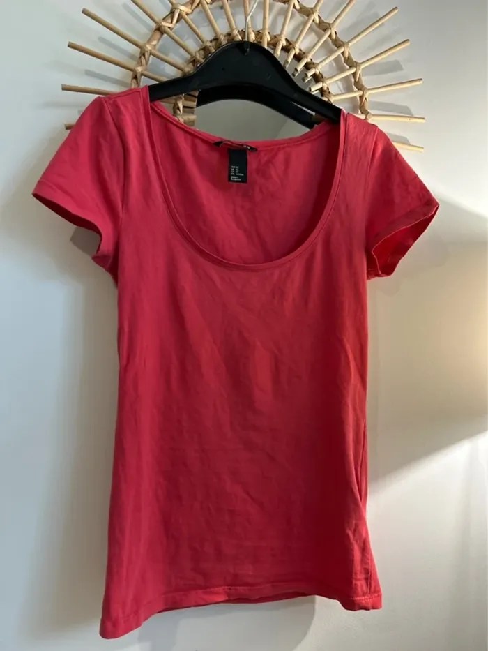Teeshirt en coton rose H&M - photo numéro 2