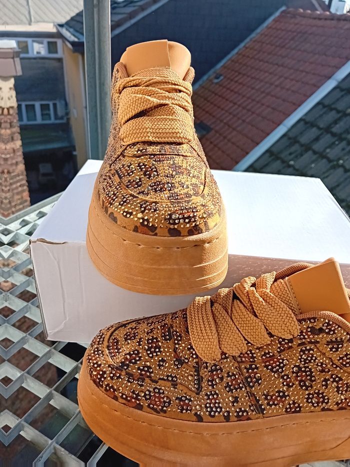 Basket femme haute plate-forme 41  léopard - photo numéro 5