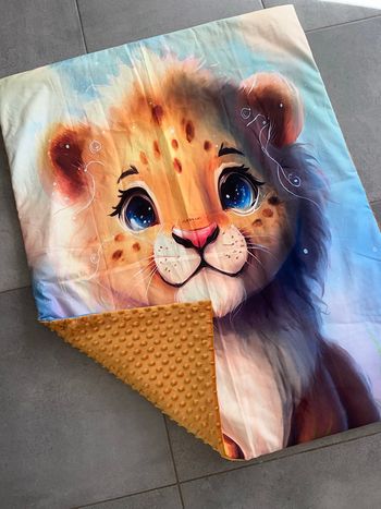 Couverture bébé lion 