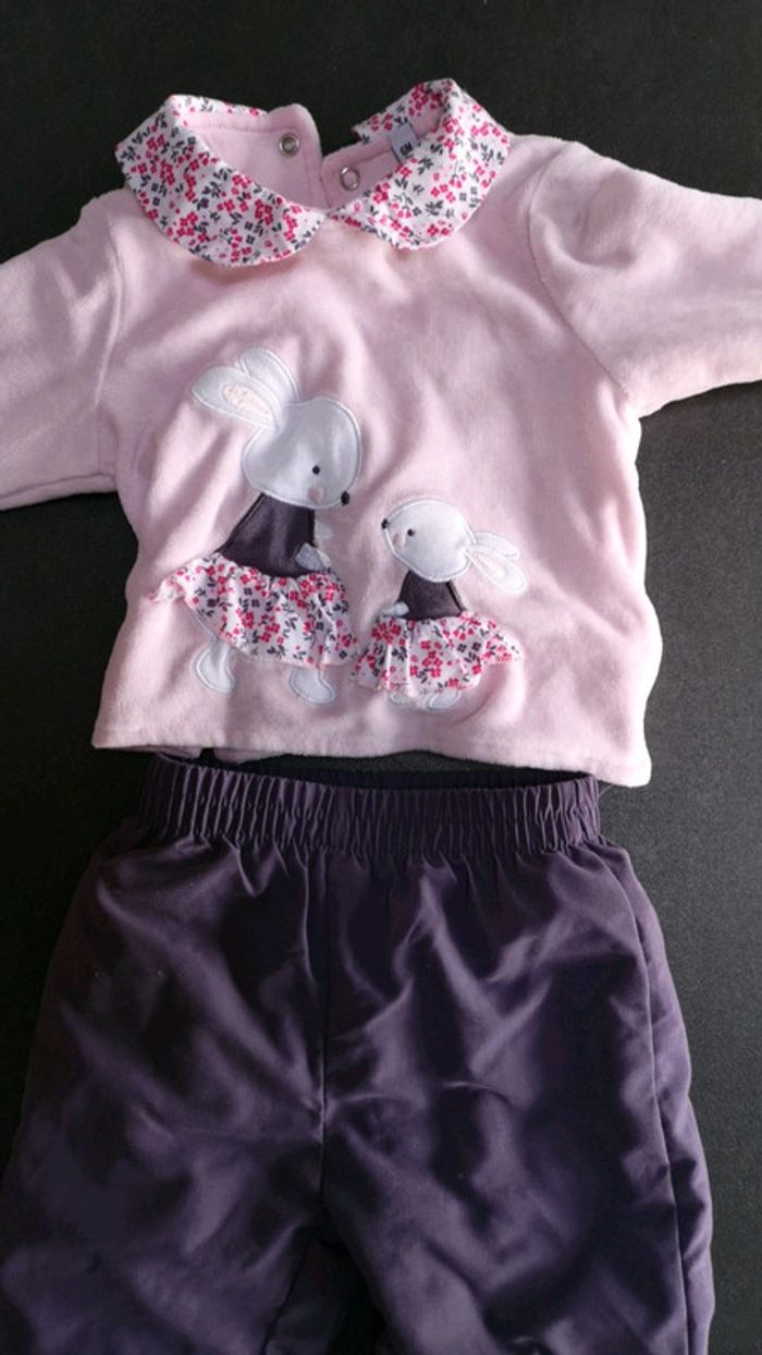 Ensemble violet 6 mois fille