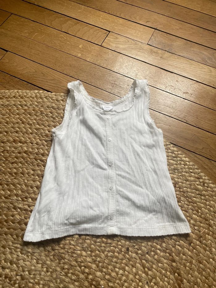 Debardeur blanc Zara fille