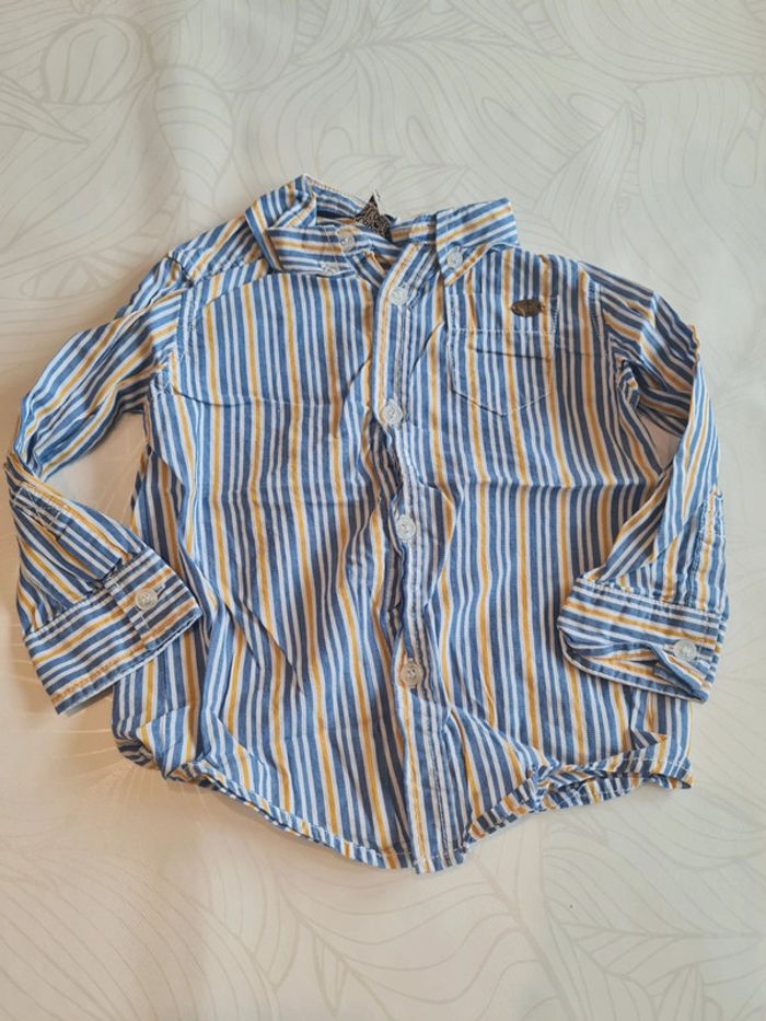 Chemise garçon rayée tape à l'œil taille 2 ans 24 mois