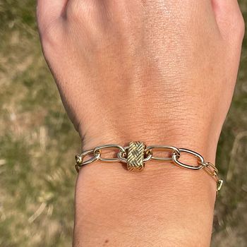 Bracelet doré 100 % acier inoxydable/chirurgicale et hypoallergénique