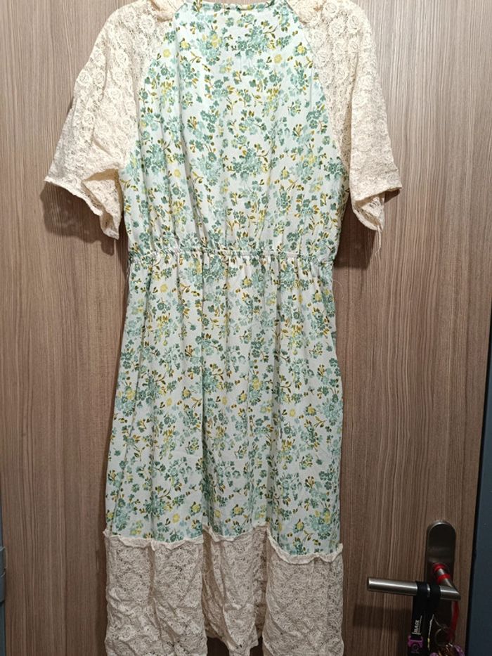 Robe verte matière fine a dentelle taille s/m - photo numéro 4