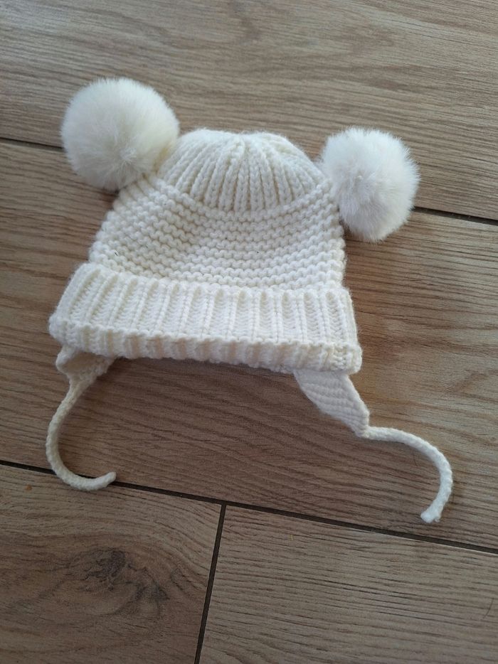 Bonnet bébé mixte crème 6/12 mois - photo numéro 3
