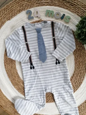 Pyjama coton une pièce - Manon&Valentin - 24 mois